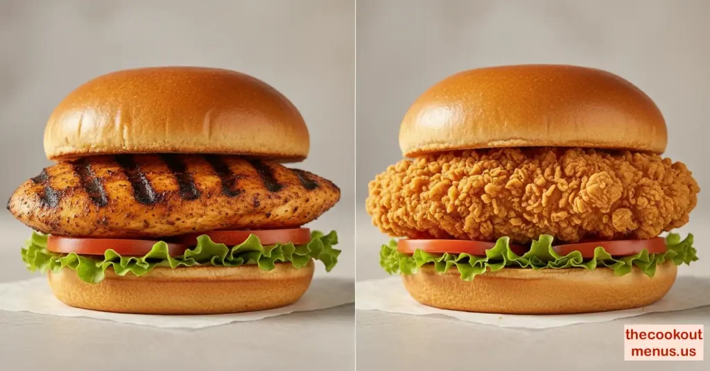 Cookout Cajun Chicken vs Spicy Chicken