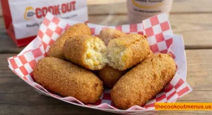 Cookout Hush Puppies in a plate on a wooden table