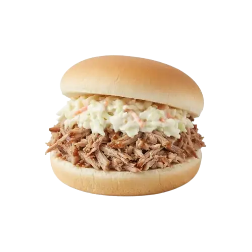 Cook Out BBQ Sandwich with chopped pork and slaw