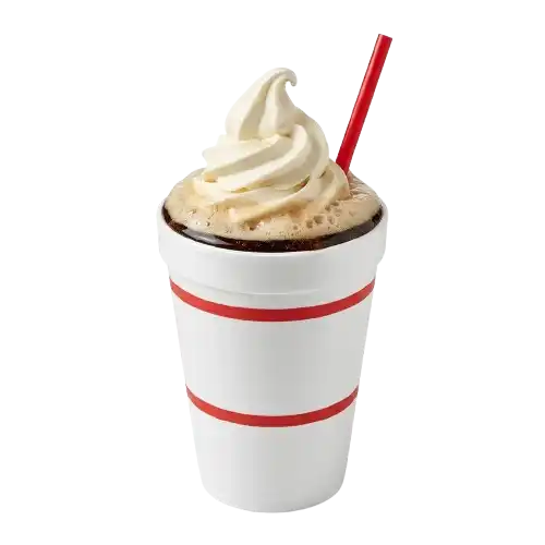 Cook Out Coke Float with vanilla soft serve